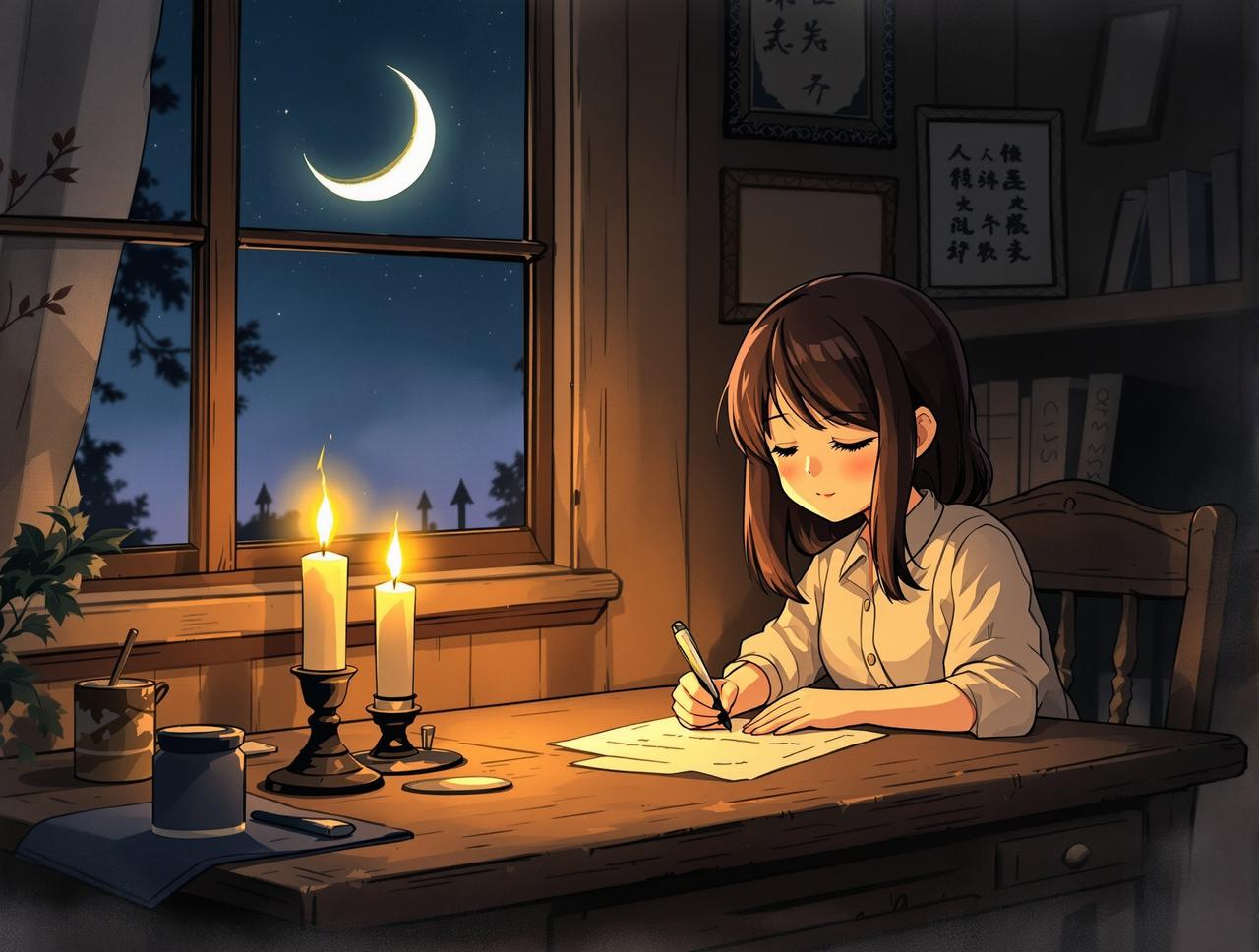 百合短剧 - 月牙下的信